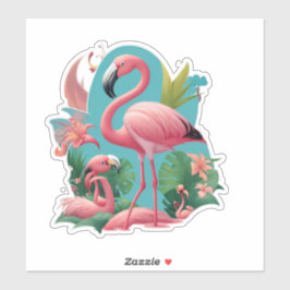 Adesivo Vibes Tropicais Flamingo Stickers para Cada Ocasio