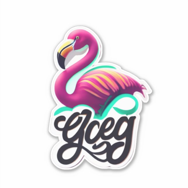 Adesivo Vibes Tropicais Flamingo Stickers para Cada Ocasio (Frente)