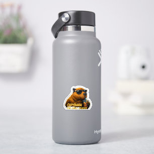 Adesivo Vibrações de Capivara 🧋 Energia de Líder Relaxado