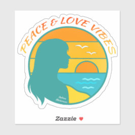 Adesivo Vibrações de Paz & Amor