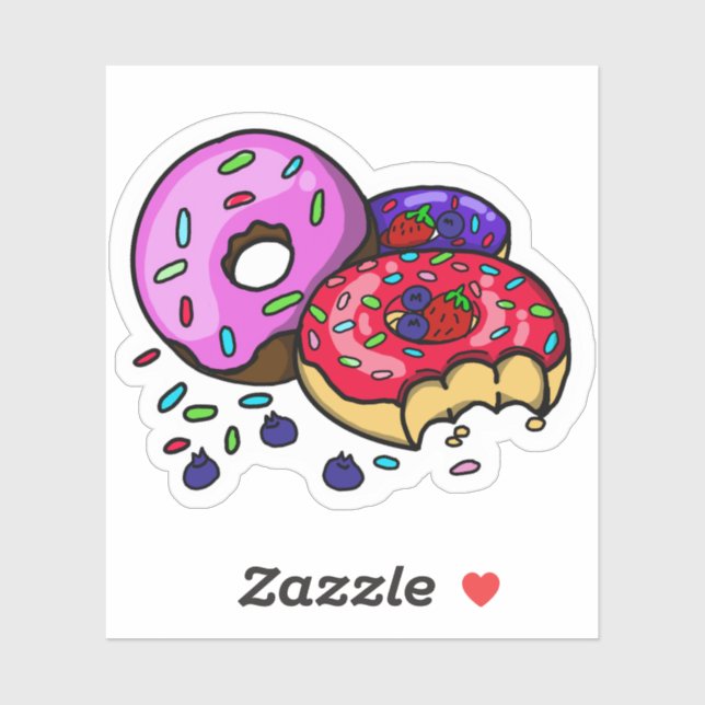 Adesivo   Vibrant Donut Sticker  (Folha)