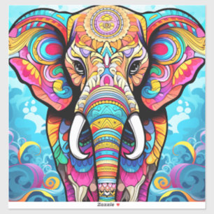 Adesivo Vibrant Mandala Elephant Sticker