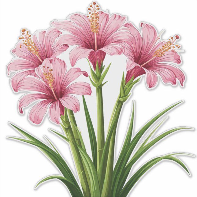 Adesivo Vibrant Pink Flowers (Frente)