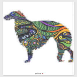 Adesivo Vibrante Borzoi Die Cort Vinyl Sticker