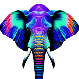 Adesivo Vibrante Elefante Porta-copos de Vidro com Caixa d