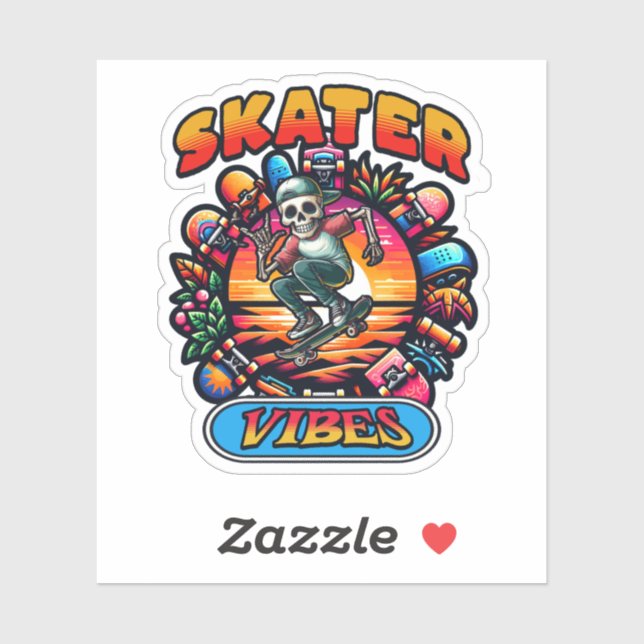 ADESIVO VÍBULOS DE SKATER! (Folha)