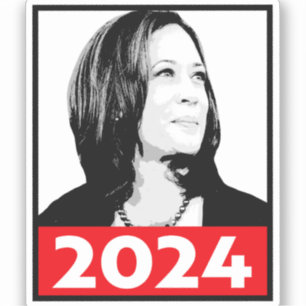 Adesivo Vice-Presidente Kamala Harris Grafite Portrait