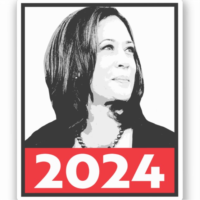 Adesivo Vice-Presidente Kamala Harris Grafite Portrait (Frente)