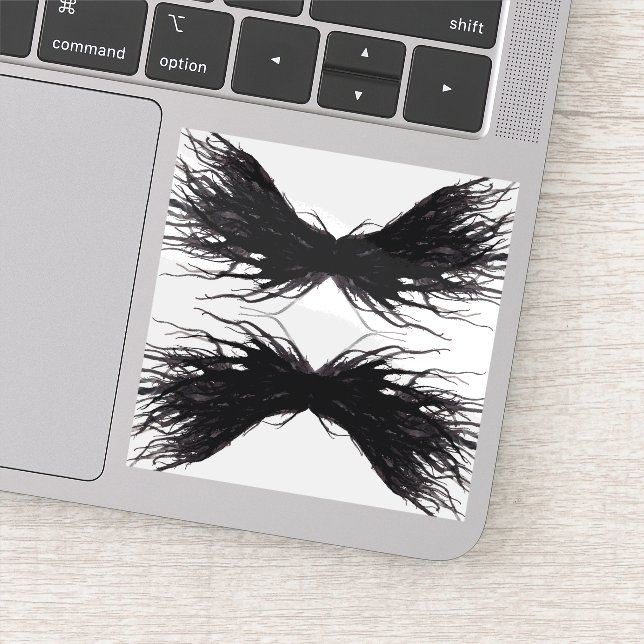 Adesivo Vices Abstract Black Wings Alcohol Ink Art (Detalhe)