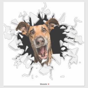 Adesivo Viciado com cara de cão