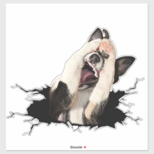Adesivo Viciado com cara de cão