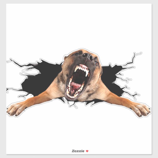 Adesivo Viciado com cara de cão (Folha)