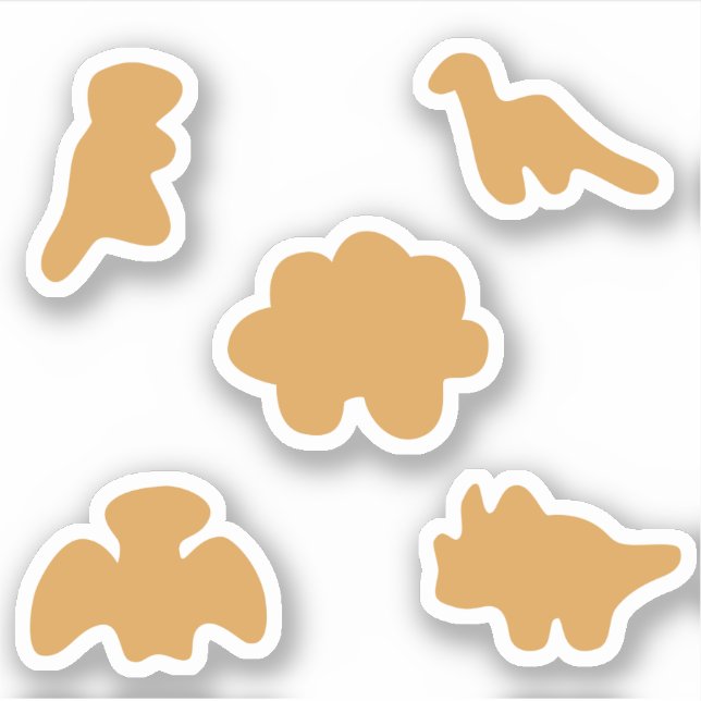 Adesivo Viciado em nuggets de dinossauro (Frente)