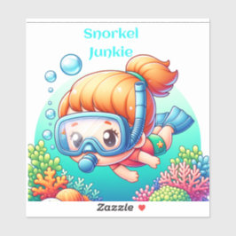 Adesivo Viciado em snorkeling