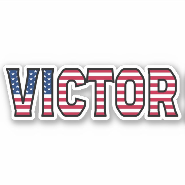 Adesivo Victor Name Vorname USA Sticker Stickerset (Frente)