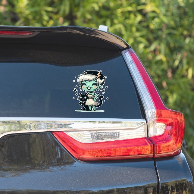 Adesivo Vida Após a Morte da Gatinha (Lado do carro)