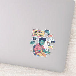 Adesivo Vida de Depuração Geeka Programador