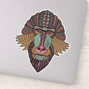 Adesivo Vidro escondido parece obra de arte africana anima