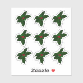 Adesivo Vidro Sreado Holly Berries