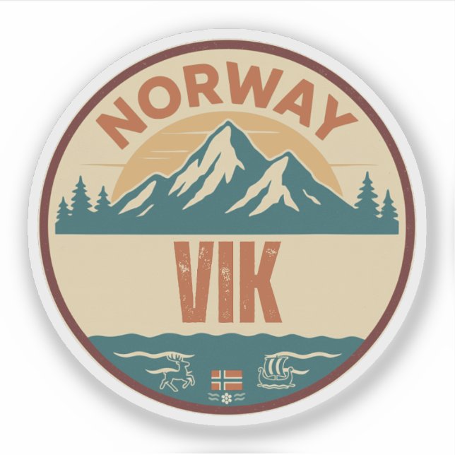 Adesivo Vik, Norge Noruega (Frente)