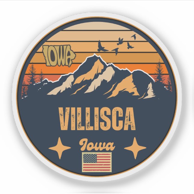 Adesivo Villisca, Iowa (Frente)