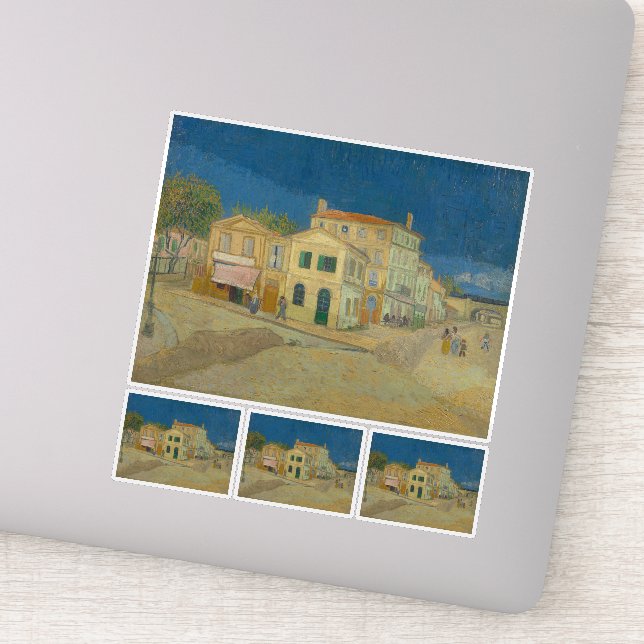 Adesivo Vincent Van Gogh, A Casa Amarela, A Rua (Detalhe)