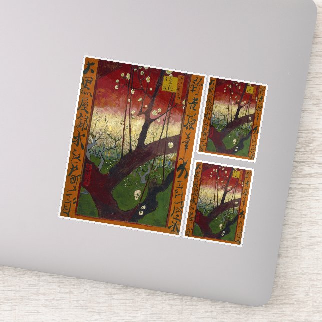 Adesivo Vincent Van Gogh - Árvore de ameixa de flores (Detalhe)