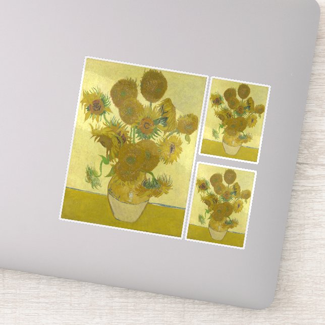 Adesivo Vincent Van Gogh - Girassóis, Quarta Versão (Detalhe)