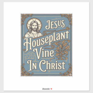 Adesivo Vinha de Planta de Casa de Jesus Em Cristo Jesus P