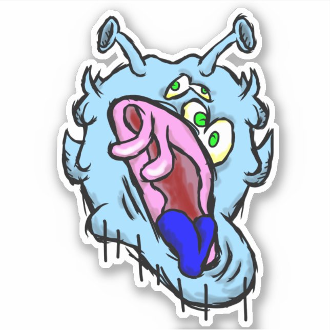 Adesivo Vinheta a frio Zippy Trippy Alienígena (Frente)