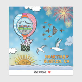 Adesivo Vinheta - Acima do Mar