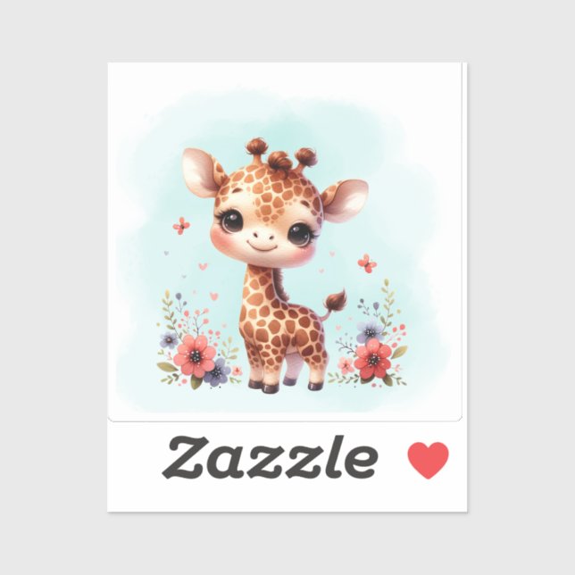 Adesivo Vinheta Adorável de Animais para Crianças (Folha)