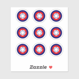 Adesivo Vinheta-alvo redonda Pinball Red/White/Blue "Star"