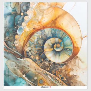 Adesivo Vinheta ammonite de vinilo fóssil