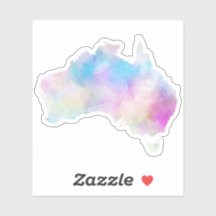 Vinheta Austrália de Watercolor