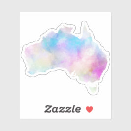 Adesivo Vinheta Austrália de Watercolor