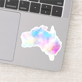 Adesivo Vinheta Austrália de Watercolor