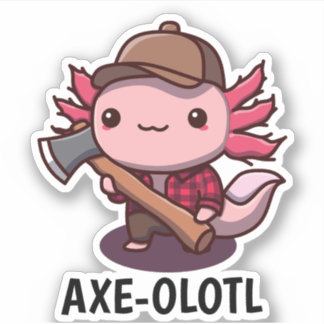 Adesivo Vinheta Ax-olotl Lumberjack Axolotl