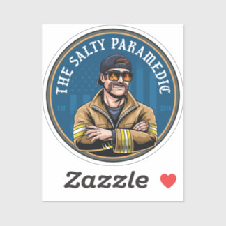 Adesivo Vinheta Azul HD Paramédica salgada