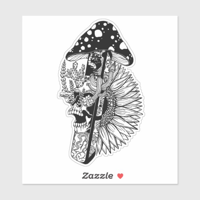 Adesivo Vinheta B&W da Planta OneWheel (Folha)