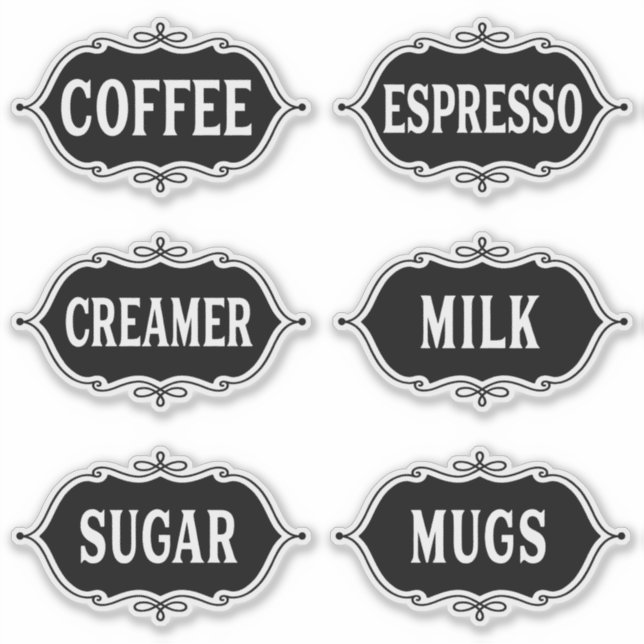 Adesivo Vinheta Bar de café (Frente)