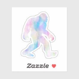 Adesivo Vinheta Bigfoot de Aquarela