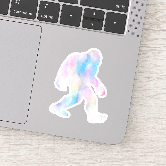 Adesivo Vinheta Bigfoot de Aquarela (Detalhe)