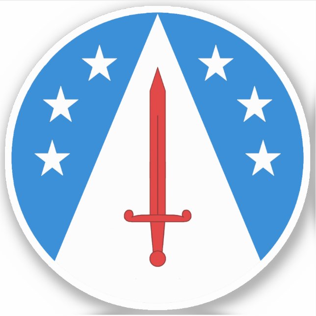 Adesivo Vinheta branca de vinil de montanha SCA (Frente)