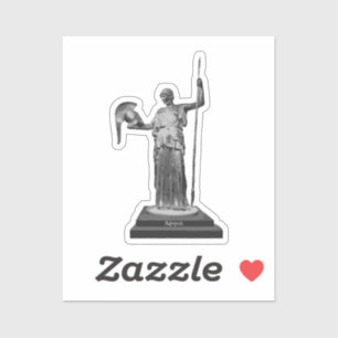 Adesivo Vinheta Bryn Mawr Athena, em Escala de Cinza, Inqu