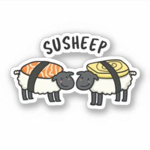 Adesivo Vinheta-caneta-candeeiro-de-carneiro-branco-sushi