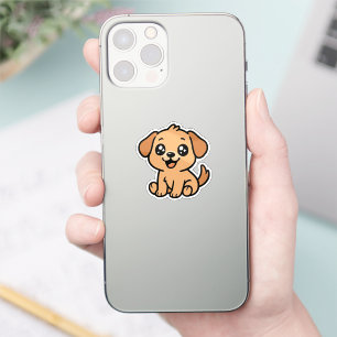 Adesivo Vinheta Cão Cachorro - Design de rolha adorável
