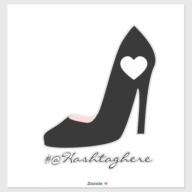 Adesivo Vinheta-Carro de Script de Nome do Coração Girly H (Folha)