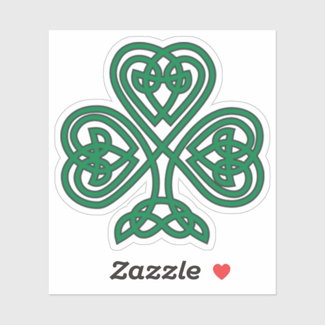 Adesivo Vinheta Celtic Knot Shamrock (Folha)