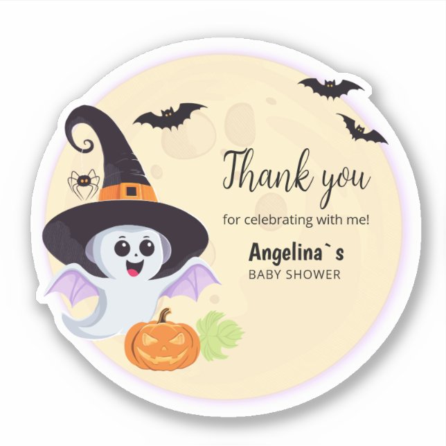 Adesivo Vinheta Chá de fraldas de vinilo com corte persona (Frente)